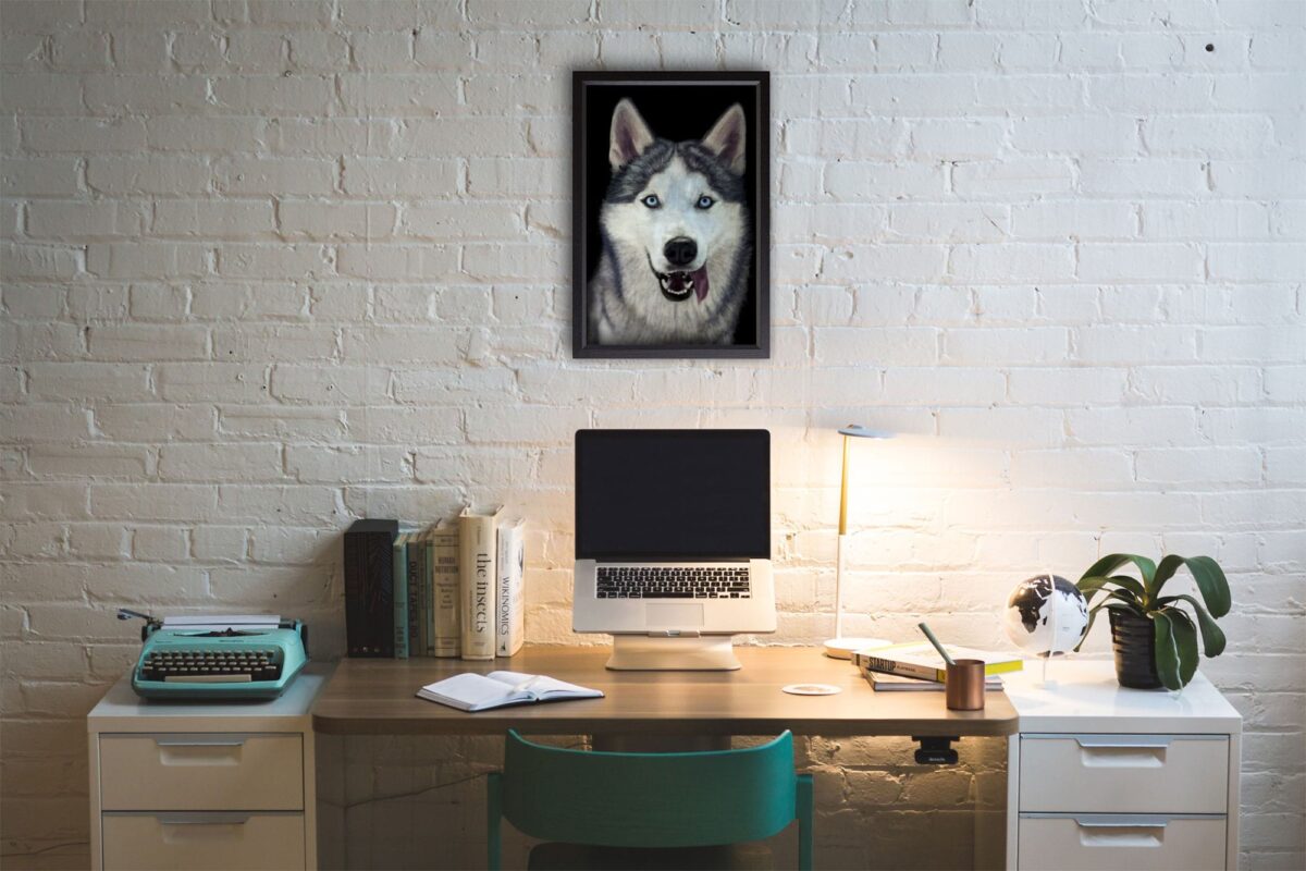 Siberian Husky Dog Painting 11x17
