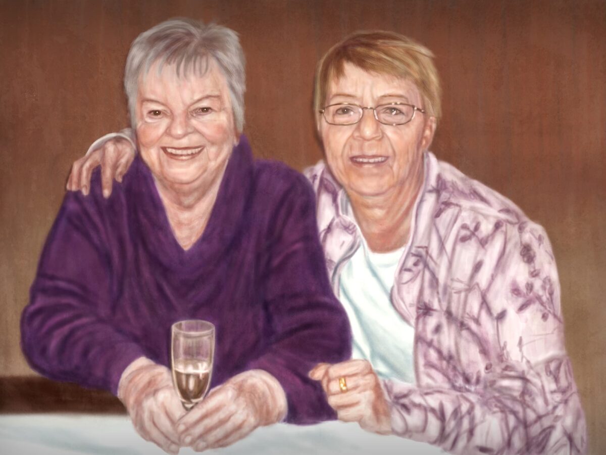 Ella and Ursula Custom Portrait Painting