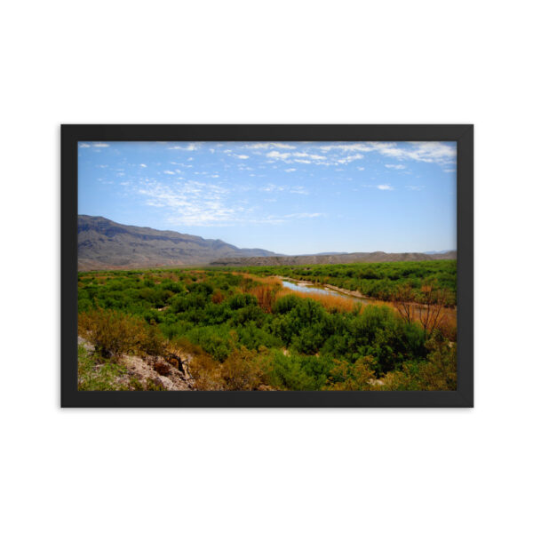 Big Bend Rio Grande Near Boquillas Canyon enhanced matte paper framed poster (in) black 12x18 transparent 60b56a8f10eb9