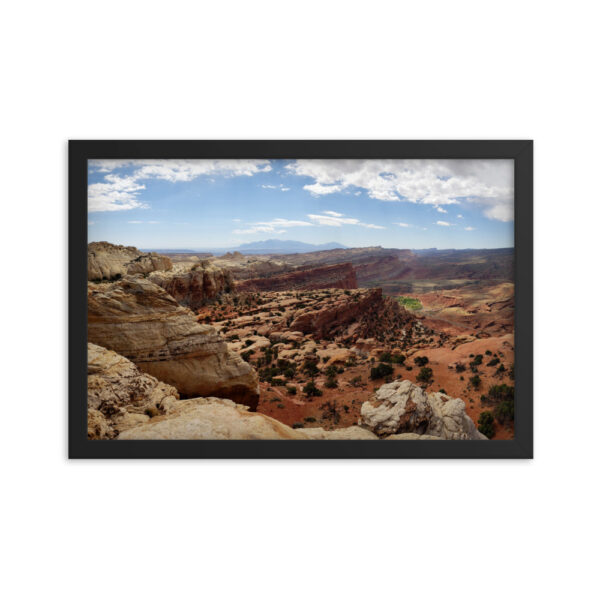 Capitol Reef Water Pocket Fold enhanced matte paper framed poster (in) black 12x18 transparent 60b576ec9aead