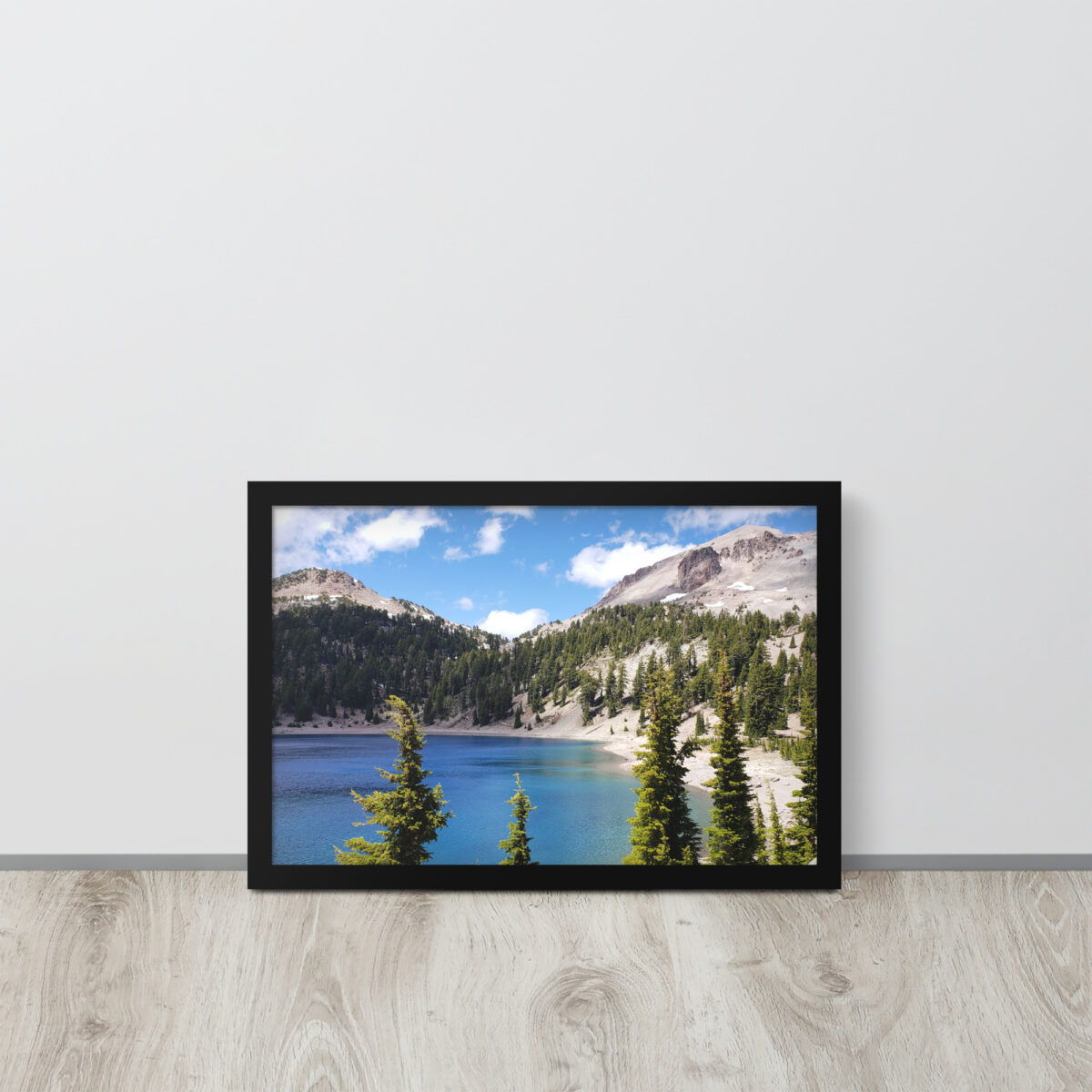 Lassen Lake Helen enhanced matte paper framed poster (in) black 12x18 front 654af5cadfa0a