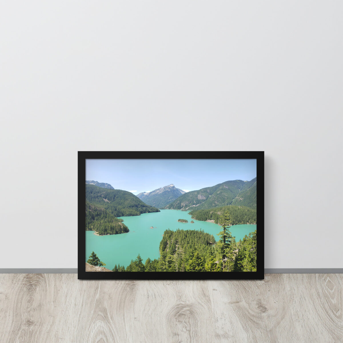 North Cascades Diablo Lake enhanced matte paper framed poster (in) black 12x18 front 654af6faee8da