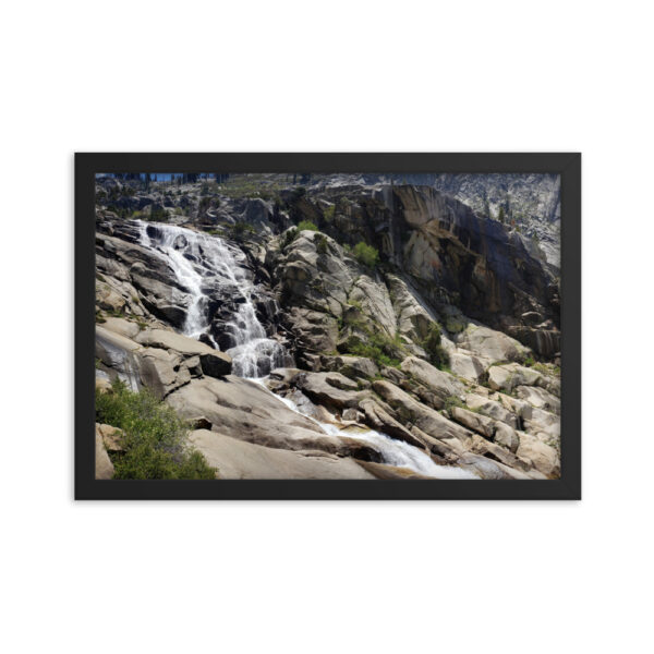 Sequoia Tokopah Falls enhanced matte paper framed poster (in) black 12x18 transparent 654afa3e357ee