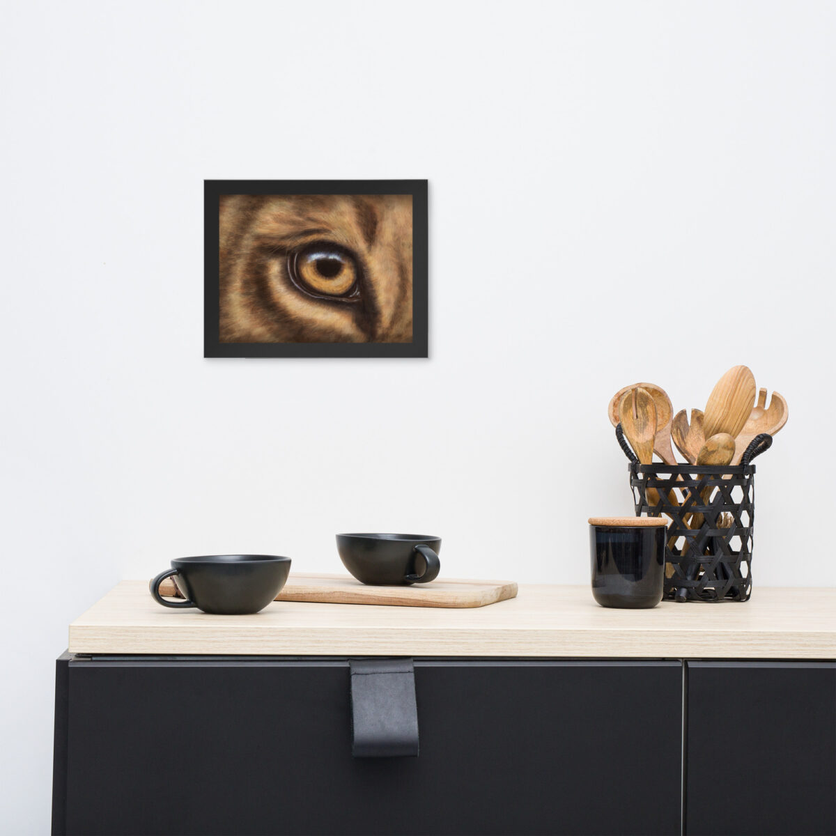 Eye of the Lion enhanced matte paper framed poster (in) black 8x10 front 6618840aac2b7
