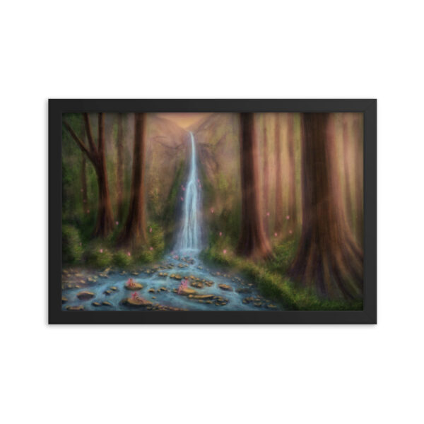 Fairy Forest enhanced matte paper framed poster (in) black 12x18 transparent 66187e607da7f
