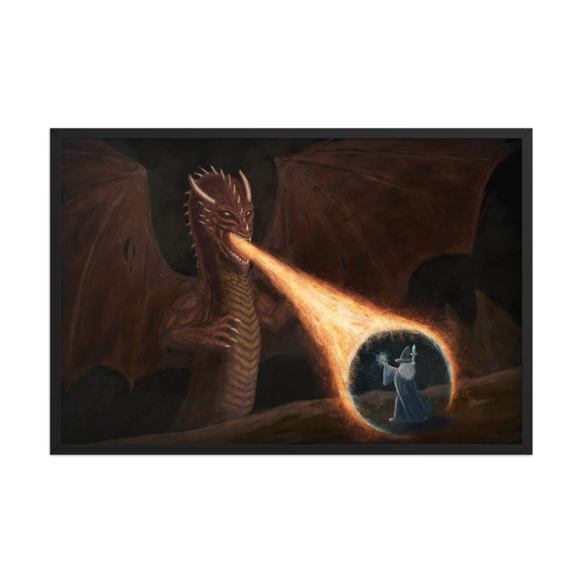 Waning Shield enhanced matte paper framed poster (in) black 24x36 front 68b7794814185